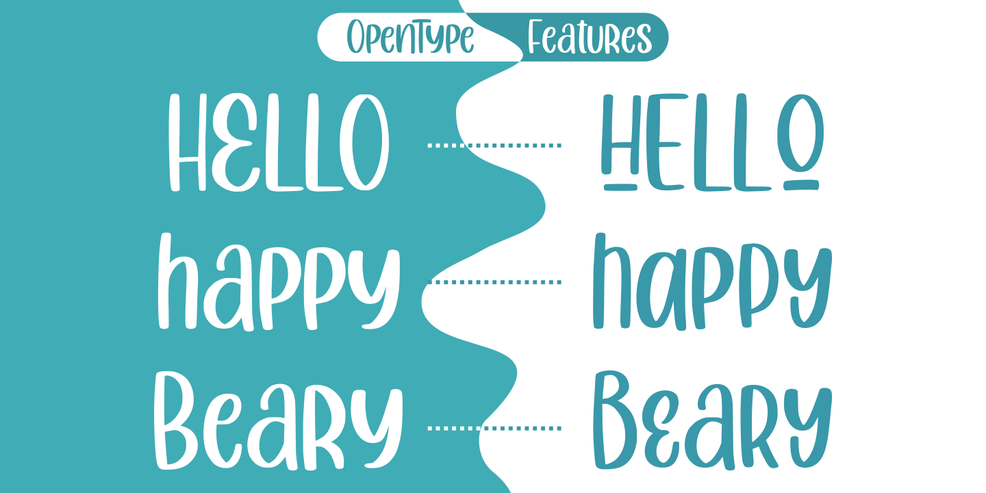 Beispiel einer Cuttie Beary Regular-Schriftart